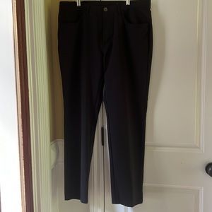 Dunning Mens Performance Golf Pants, Size 34 Waist x 32 Length, Black